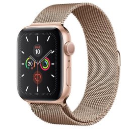 Devia Elegant Milanese Loop Correa Rosa Oro para Apple Watch 42/44mm