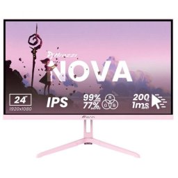 Monitor Arozzi Nova 24" FullHD 200Hz IPS 1ms Altavoces Rosa