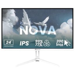 Monitor Arozzi Nova 24" FullHD 200Hz IPS 1 ms HDR10 Blanco Altavoces