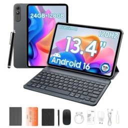 Tablet OSCAL Pad 200 13.4" 128 GB 4G LTE 8300mAh Android 16 Gris con teclado