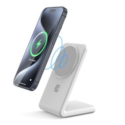 Cargador inalámbrico CRONG Qi USB tipo C MagSafe blanco