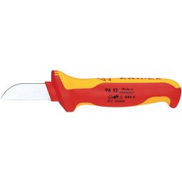 Cúter Knipex 98 52 190 mm hoja fija acero inoxidable naranja