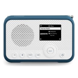 Radio portátil Sangean WFR-39 DAB+ FM Internet Bluetooth Spotify Azul Blanco