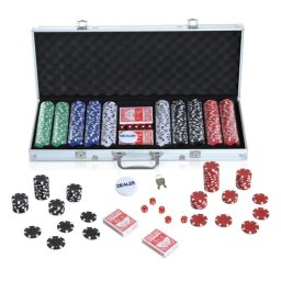 Homcom Maletín de Poker Profesional 500 Fichas