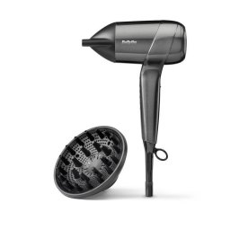 Secador de Pelo BaByliss Titanium Shine D6200DE Iónico 1600W con Difusor y Accesorios Acero