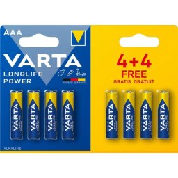 Pila AAA Varta 04903 Alcalina 1,5 V Pack 8 Unidades Azul Oro