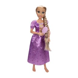 Muñeca JAKKS Pacific Rapunzel fashion 81 cm color beige y púrpura