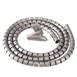 Organizador de cables Fellowes CableZip tubo flexible 2 m plata
