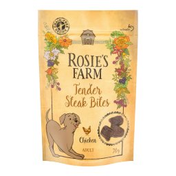 Rosie's Farm Snacks Mini Steak Bites, con pollo - 5 x 70 g