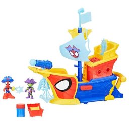 Set de Juguete Hasbro Marvel Spidey Barco Pirata Burbujas Figuras y Vehículo