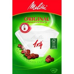 Filtro de café Melitta Original 1x4/40 cono desechable paquete 40 unidades