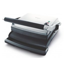 Parrilla eléctrica Sage SGR250BSS4EEU1 negra y plateada para mesa