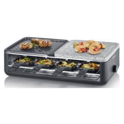 Parrilla de interior Severin RG 2366 piedra 8 personas 1300 W negra