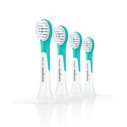 Cabezal Philips Sonicare For Kids HX6034/90 Pack 4 unidades suave azul y blanco