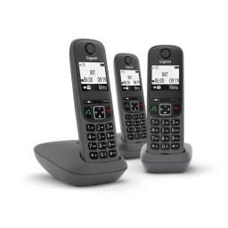 Teléfono inalámbrico Gigaset AS490 Trio Altavoz Identificador de llamadas Negro