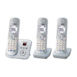 Teléfono Panasonic KX-TG6823 DECT Altavoz Identificador de llamadas Plata Blanco