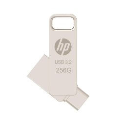 Pendrive HP HPFD206C-256 256GB USB Type-A/Type-C 3.2 Gen 2 100MB/s Plata