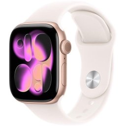 Apple Watch Series 11 GPS 42mm Caja de Aluminio Oro Rosa con Correa Deportiva Rosa Rubor S/M