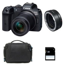 Cámara Mirrorless Canon EOS R7 32,5 MP Sensor APS-C WiFi Kit RF-S 18-150mm SD 8GB