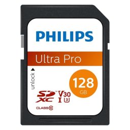 Tarjeta SD Philips FM12SD65B 128 GB Clase 10 UHS-I V30 Negra