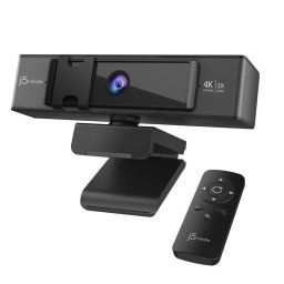 Cámara web J5CREATE JVCU435-N 4K Ultra HD zoom digital 5x control remoto