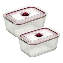 Recipiente de vidrio Jata HREC4205 set 2 unidades cierre hermético 0,8 L