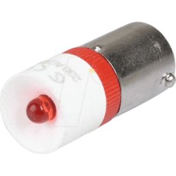 SIGNAL CONSTRUCT MEDB 2508BR - Reflector LED, BA9s, rojo, 230 V, 1300 mcd, Ø10 mm, 50°.
