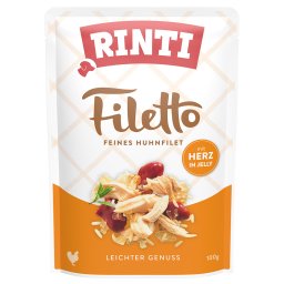RINTI Filetto Pouch en gelatina 24 x 100 g - Pollo con corazón