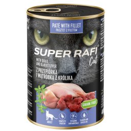 Rafi Cat Super 12 x 400 g - Hígado de codorniz y de conejo