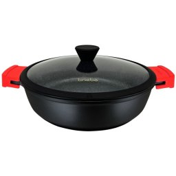 Briebe Black Titanium Cacerola Baja Cocina Inducción Antiadherente Titanio, Cazuela 36cm, Aluminio