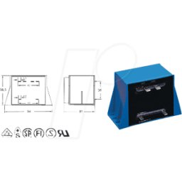 BLOCK TRANSFORMATOREN EI 66/34,7 206 - Transformador impreso, 50 va, 2x 6 V, 2x 4,17 a, RM 35 mm