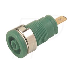 HIRSCHMANN TEST & MEASUREMENT SEB 2610F GN - Conector hembra integrado, 4 mm, Faston, verde, de seguridad