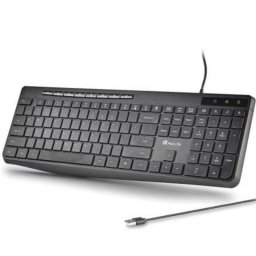 Teclado NGS Spectra de membrana ultra slim silencioso con teclas multimedia y conexión USB-A