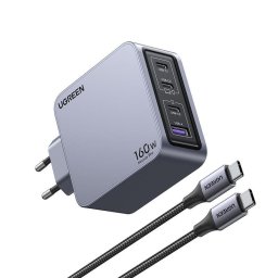 Cargador UGREEN Nexode Pro 160W GaN USB-C Cable carga rápida universal