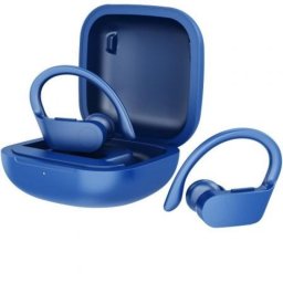Auriculares Daewoo DW2024 inalámbricos Bluetooth deportivos con estuche de carga azules