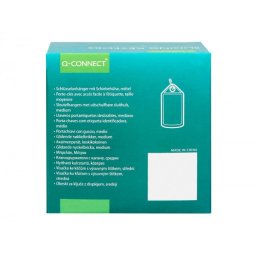 Llavero portaetiquetas q-connect premium color azul caja de 40 unidades