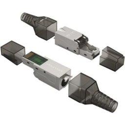 Conector RJ45 Roline Cat.6A FTP sin herramientas aleación de cobre gris