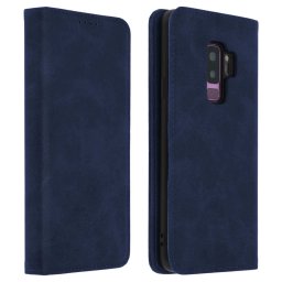 Avizar Funda Tipo Libro Billetera Vintage Azul Oscuro para Samsung Galaxy S9 Plus