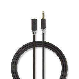 Cable de audio Nedis CABW22050AT30 extensión 3,5 mm macho a hembra 3 m antracita