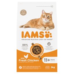 IAMS Advanced Nutrition Senior Cat 11+ con pollo - Pack % - 2 x 3 kg