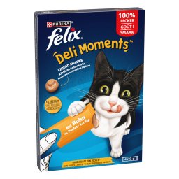 Felix Deli Moments snacks líquidos para gatos - Pollo (8 x 10 g)