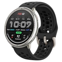 Amazfit Active 2 R Smartwatch 1,32" 2,000nits Mapas Offline Plata Correa Negra
