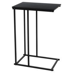 Mesa Auxiliar NORTHIO 40x26cm Acero Negro Compacta y Versátil