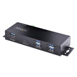 Hub Startech 7 puertos 10 Gbps USB 3.2 Gen 2 industrial montable protección ESD
