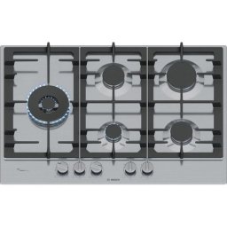 Placa de gas Bosch Serie 6 PCS7A5I90 75 cm acero inoxidable FlameSelect
