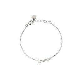 PULSERA MABINA JUNIOR DE PLATA RODIADA CON LETRA A CENTRAL Y DIAMANTE CULTIVADO 0,03CT 533925A