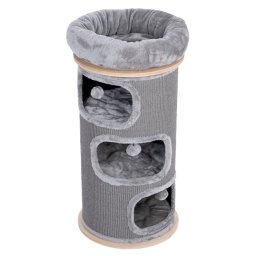 Rascador barril Natural Paradise Primrose para gatos - Tamaño XL, gris