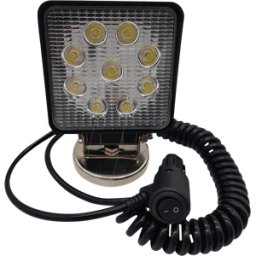 BERGER+SCHRÖTER BS 20345 - Faros LED, 9x 3 W, 2160 lm, 10-30 V, negro, Base magnética
