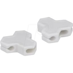 DELOCK 18401 - Sujetacables autoadhesivo con 3 pasacables (1 x cable plano y 2