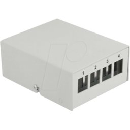 DELOCK 43407 - Keystone Patch Panel de 4 puertos gris